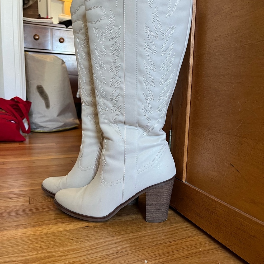Tall White Cowboy Boots